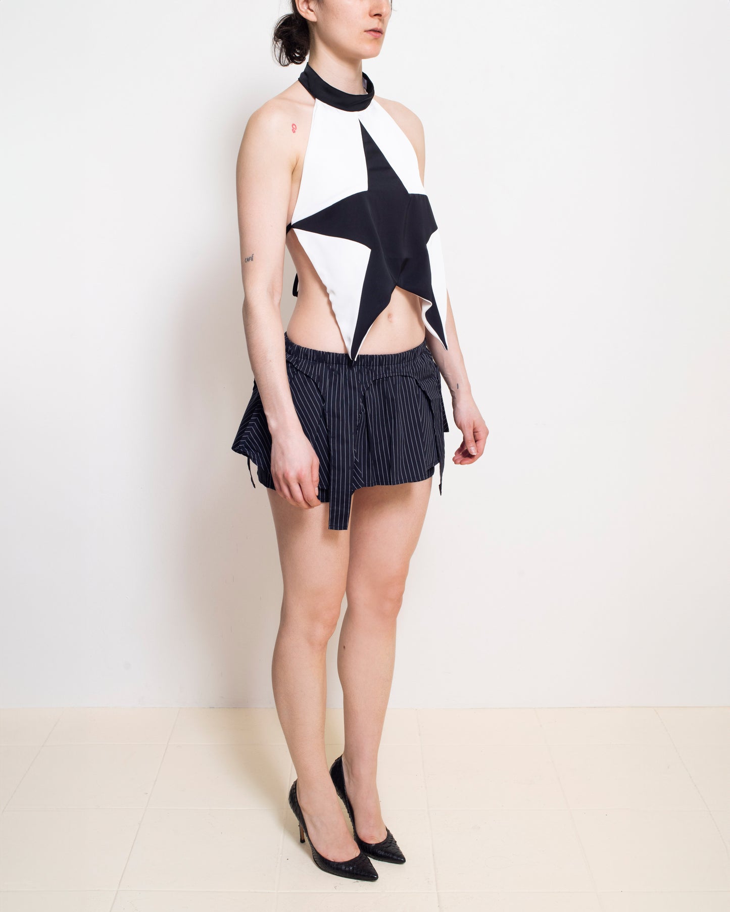 Pinstripe Garter Skort