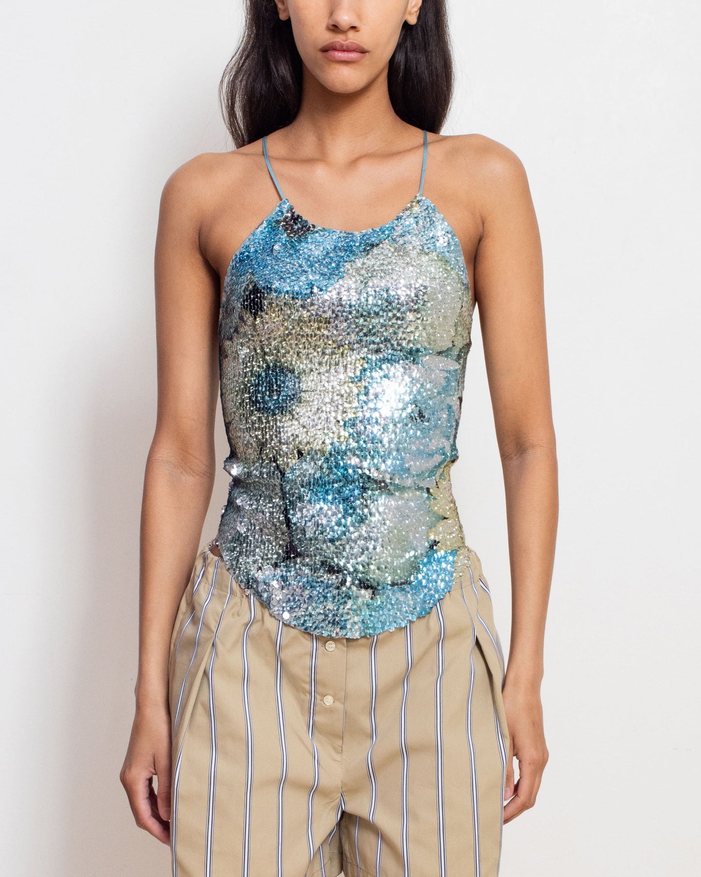 Sequin Halter Top