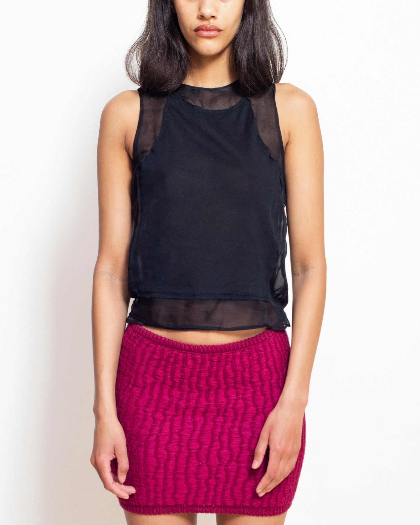 Sleeveless Blouse in Nero