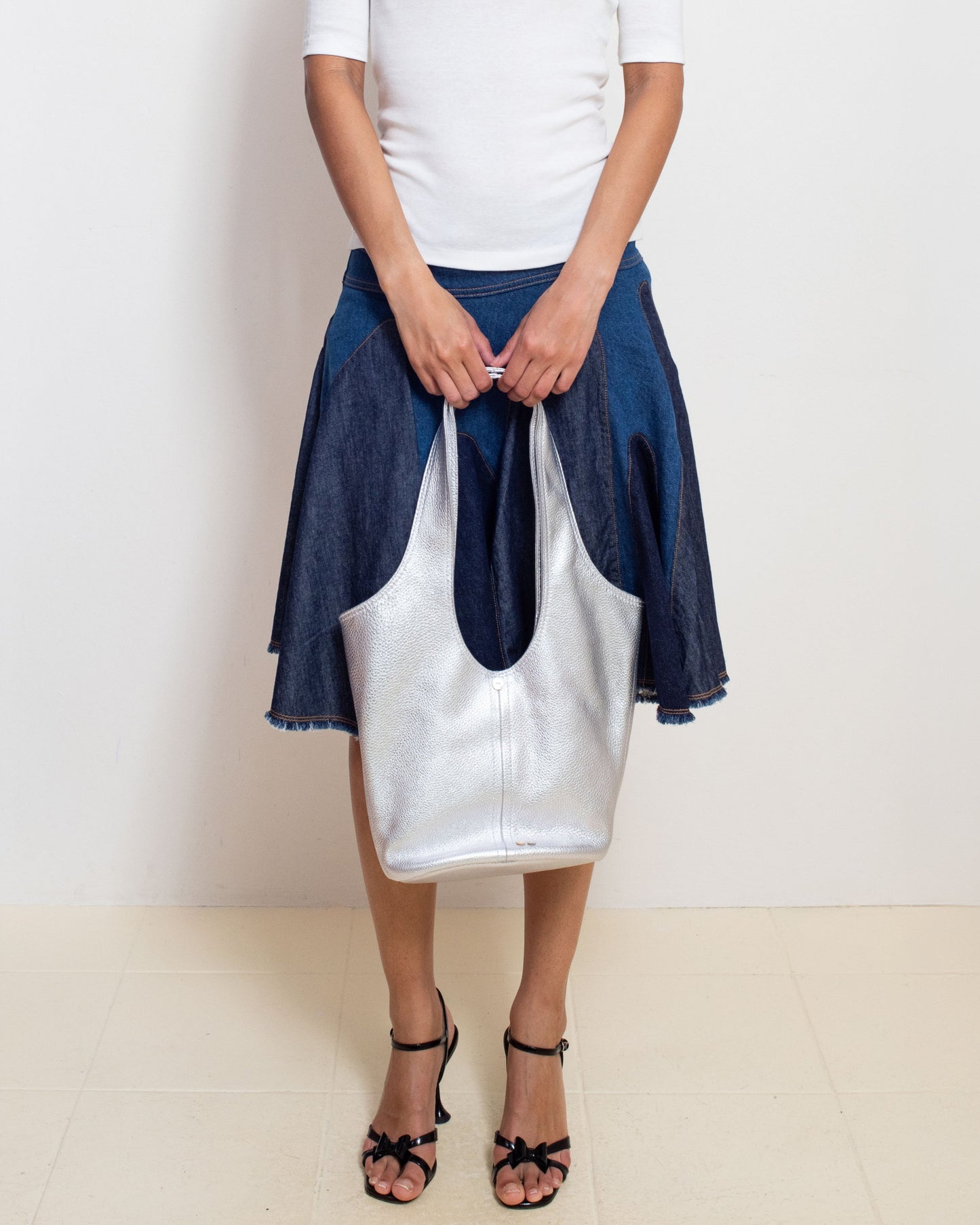 Silver Cleo Bag
