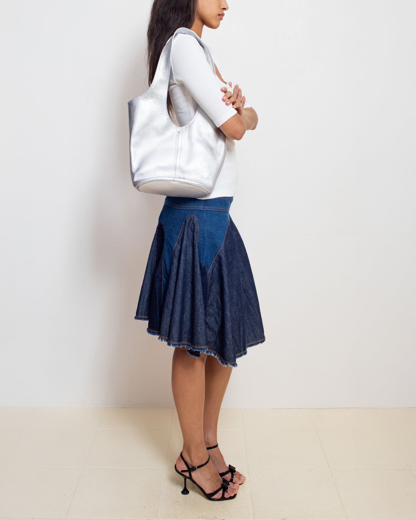Silver Cleo Bag