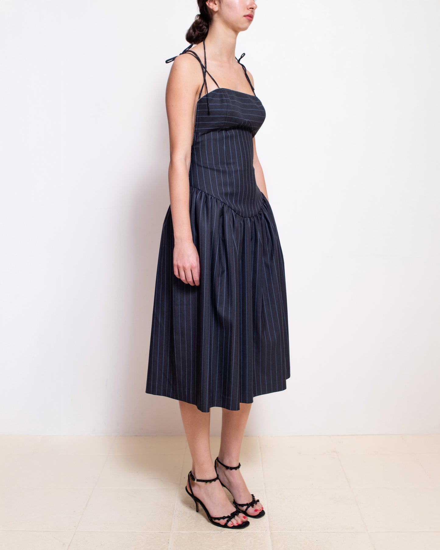 Drop-Waist Midi Dress