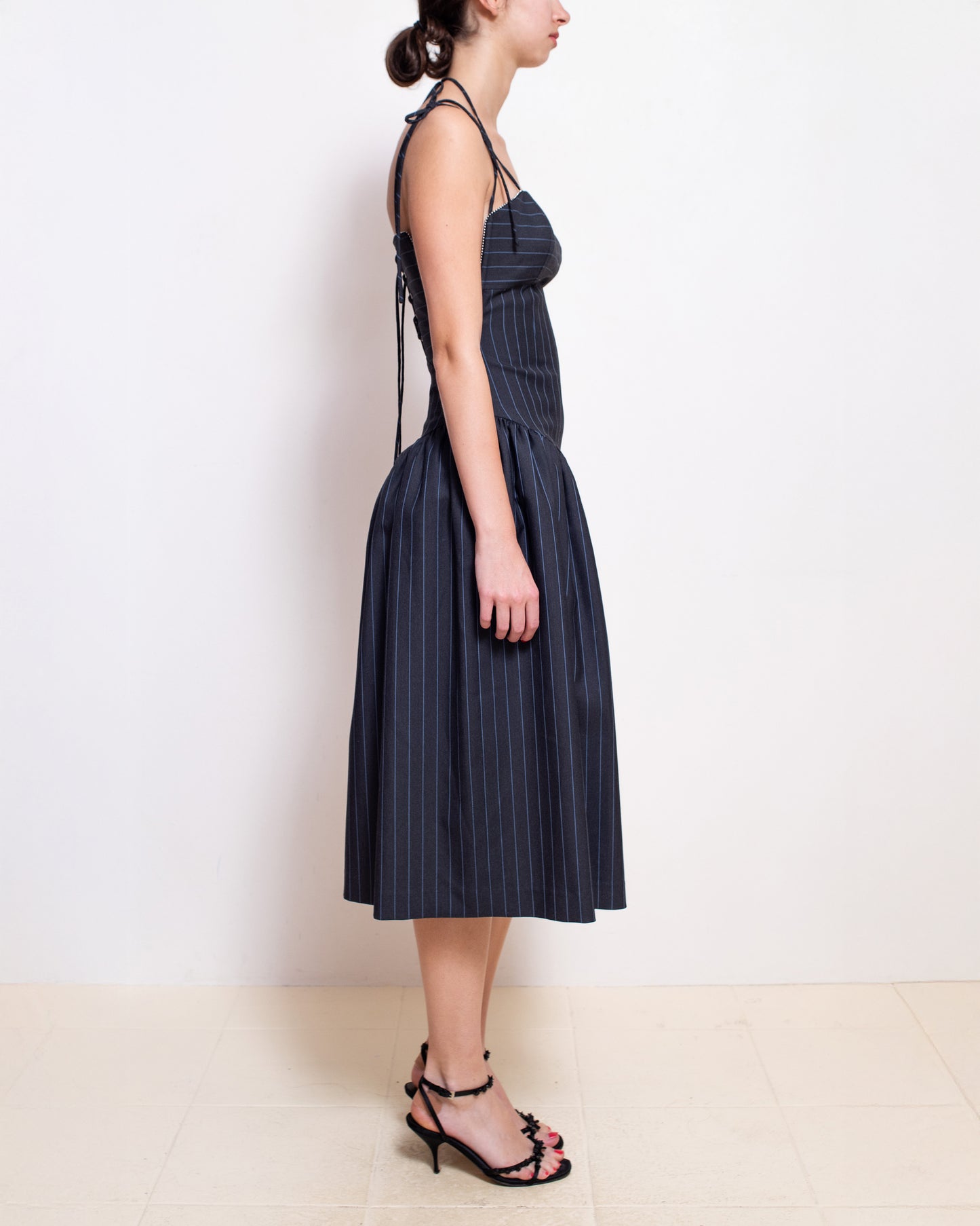 Drop-Waist Midi Dress