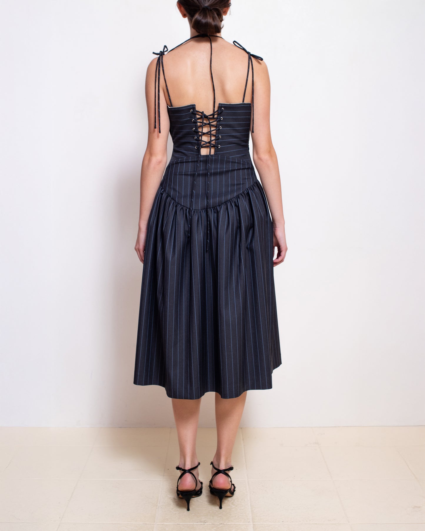 Drop-Waist Midi Dress