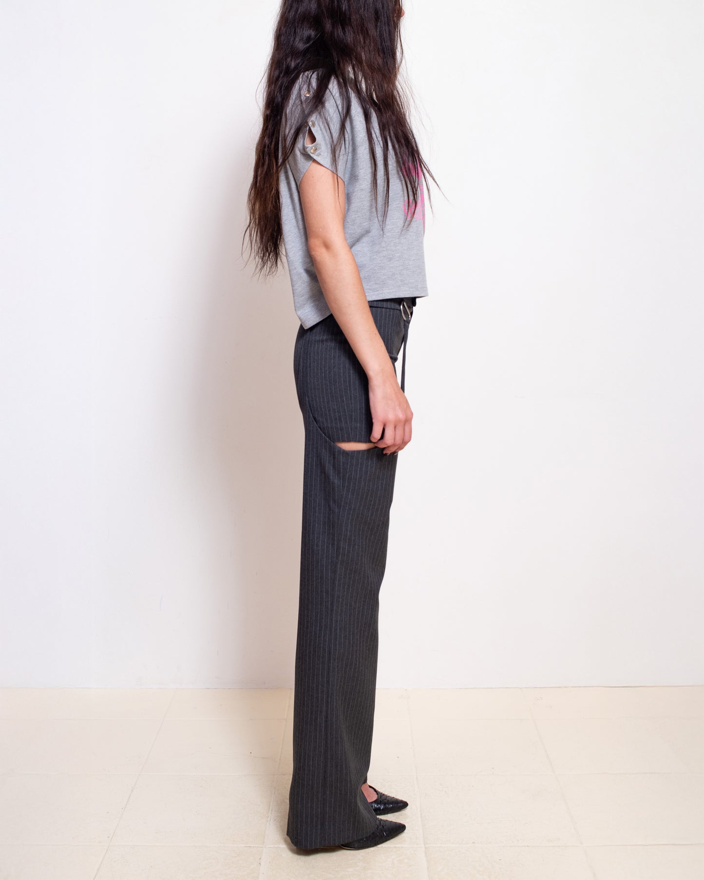 Pinstripe Garter Pants