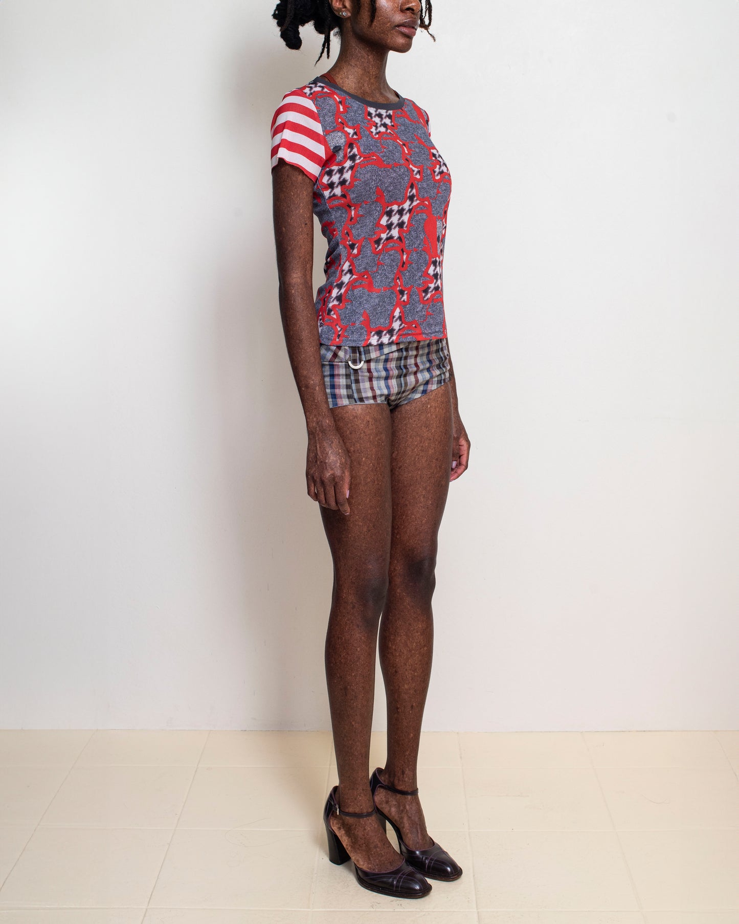 Plaid Sedgwick Belted Tap Short