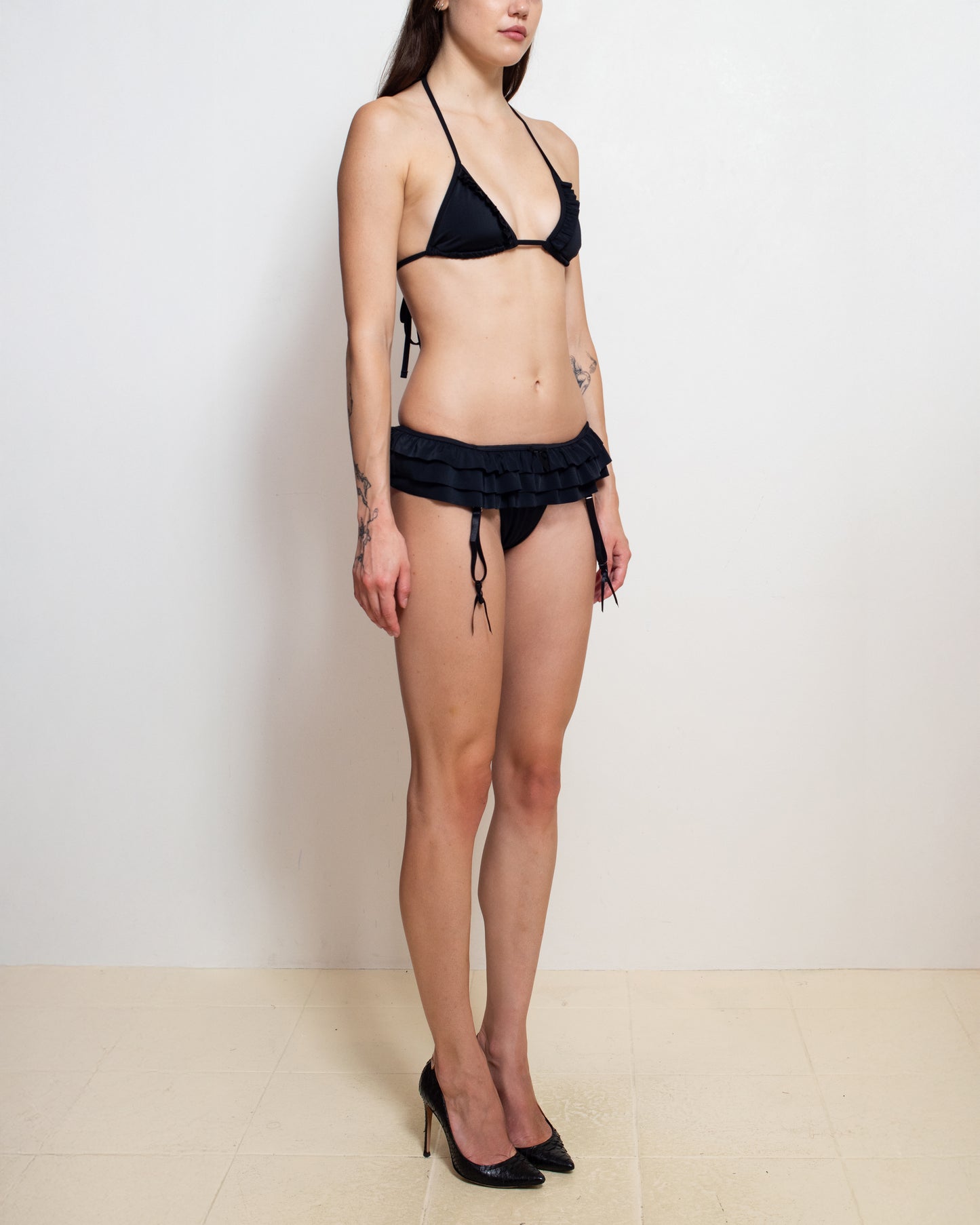 Garter Bikini in Black