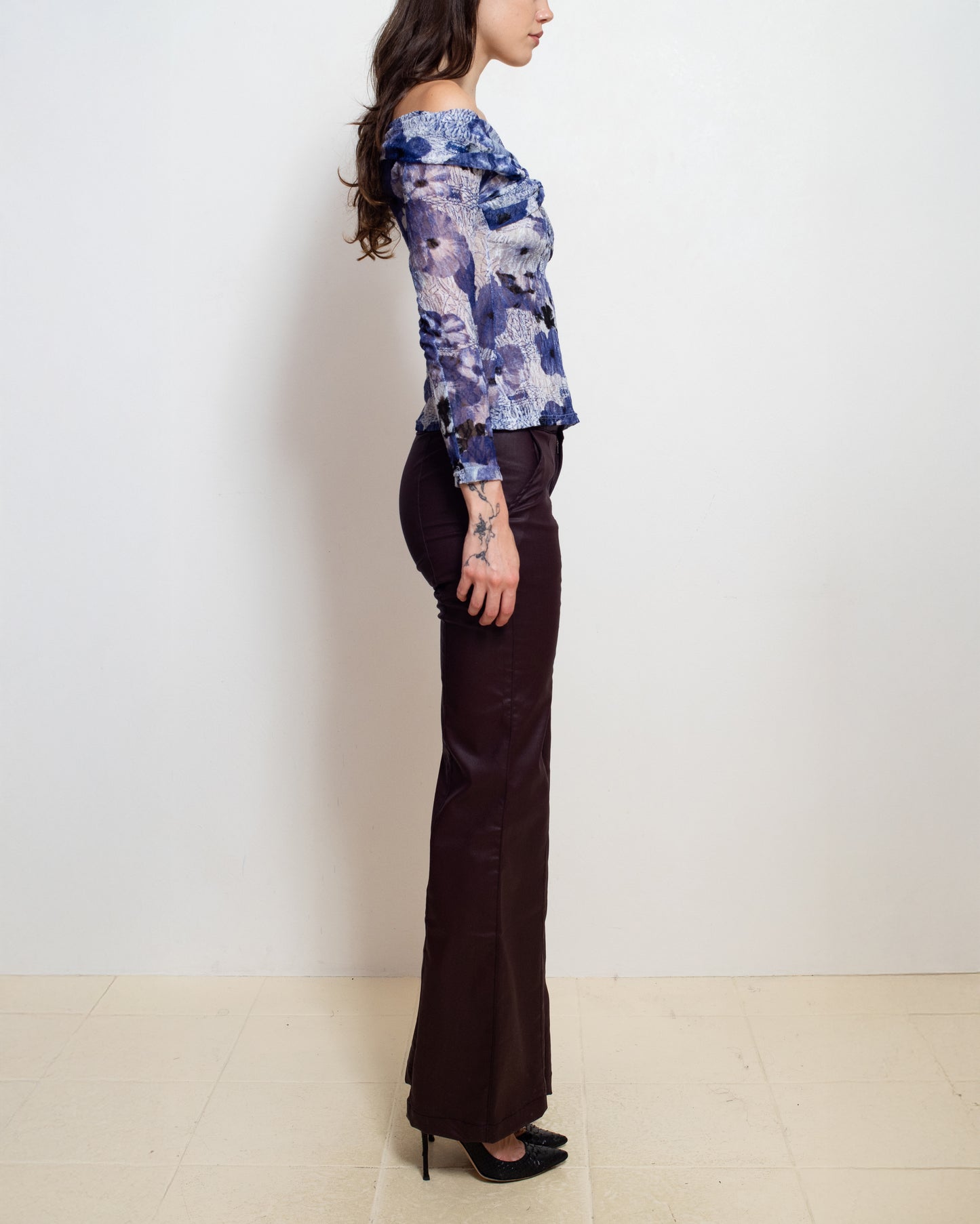 Waxy Bootcut Pant Burgundy