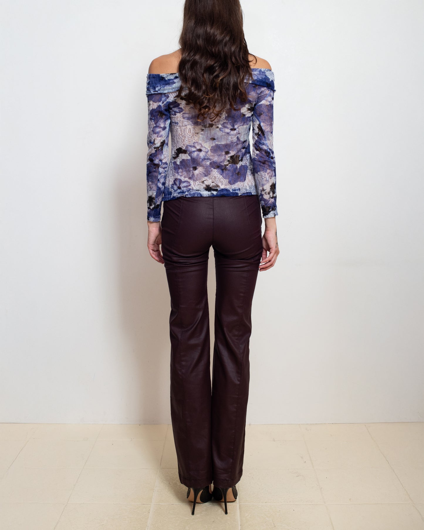 Waxy Bootcut Pant Burgundy