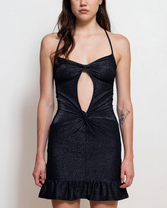 Blair Dress in Black Shimmer