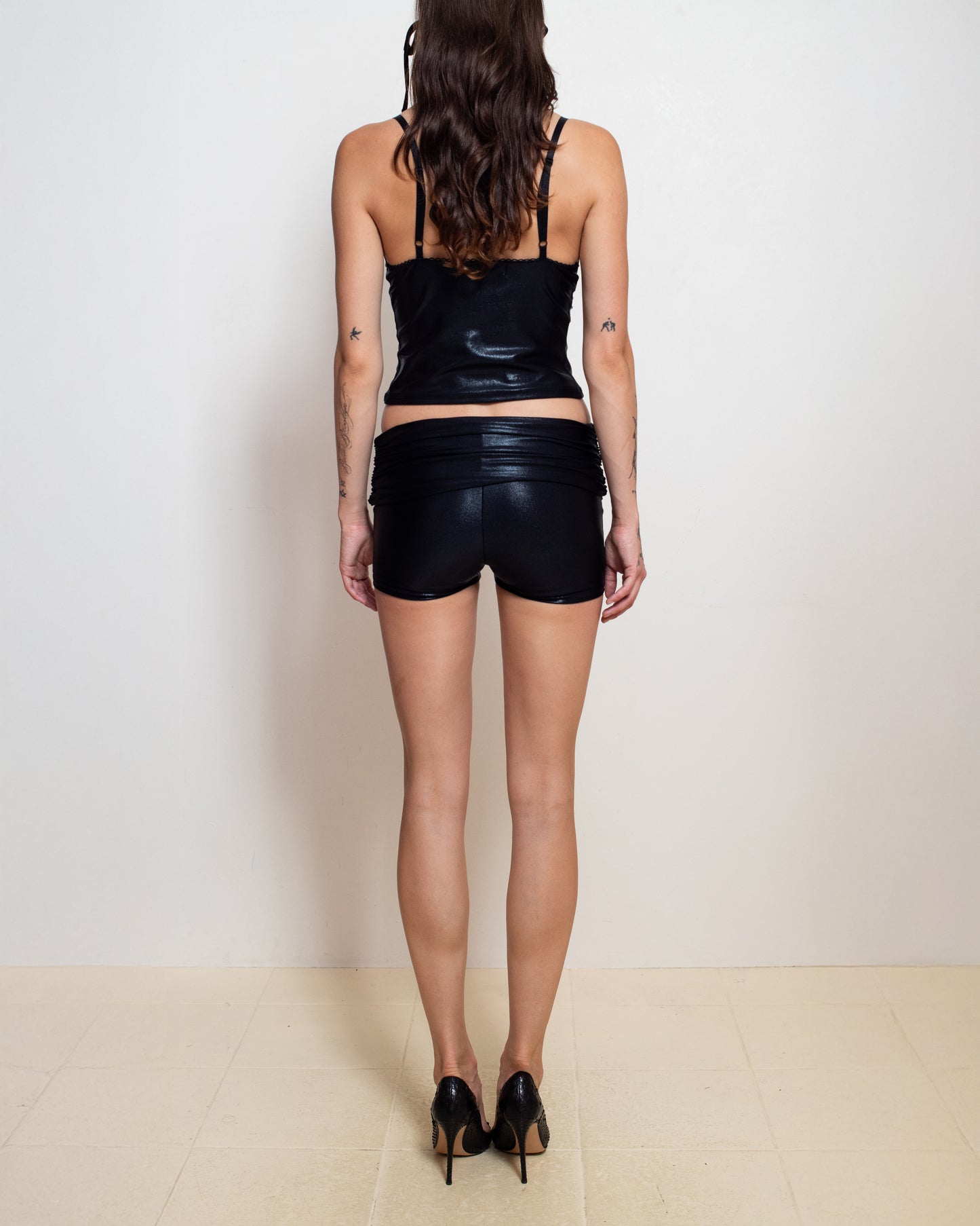 Mia Top in Black Metallic