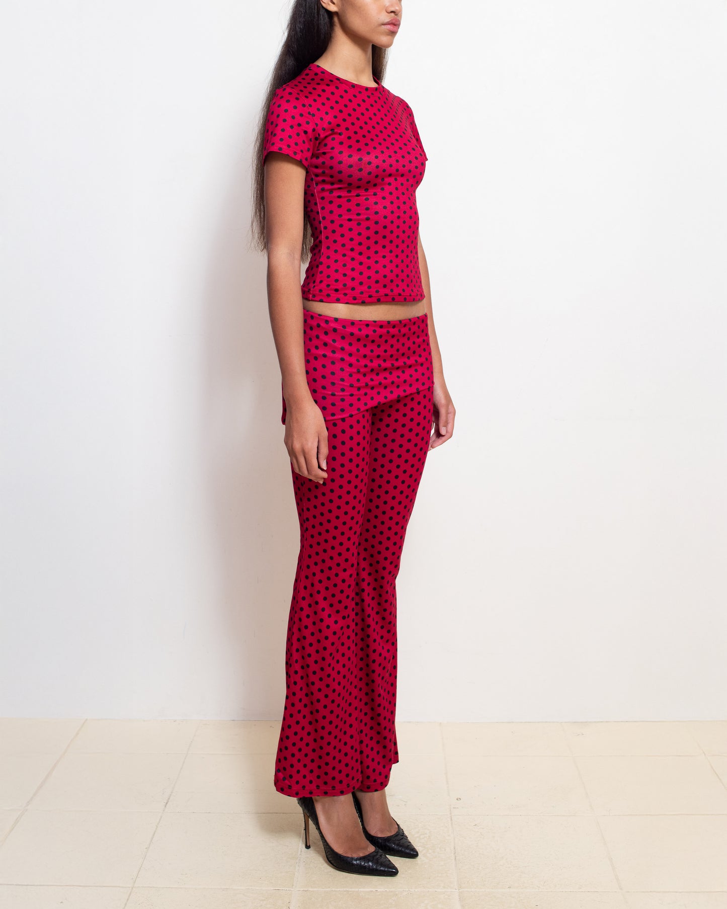 Red Polka Dot Thalia Pants