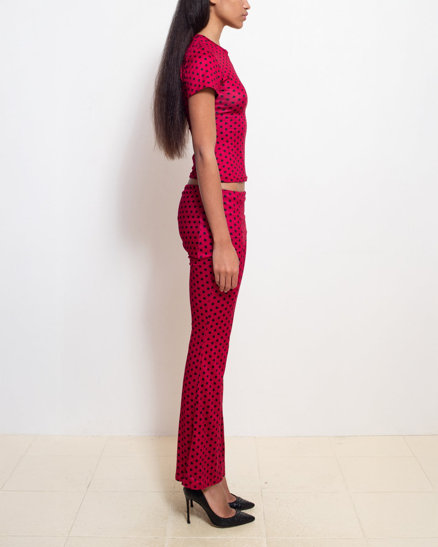 Red Polka Dot Thalia Pants