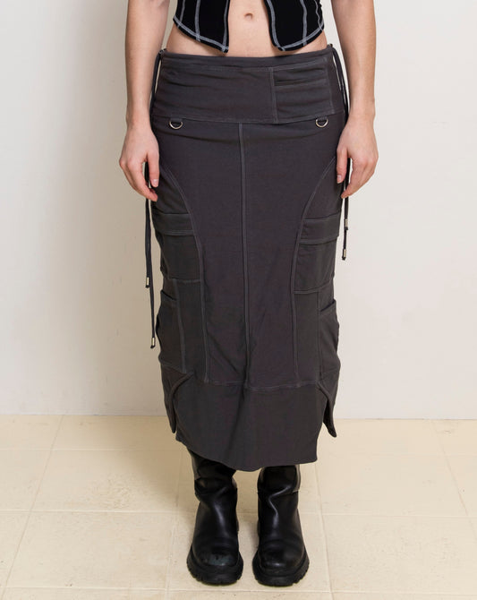 Charcoal Byte Maxi Skirt