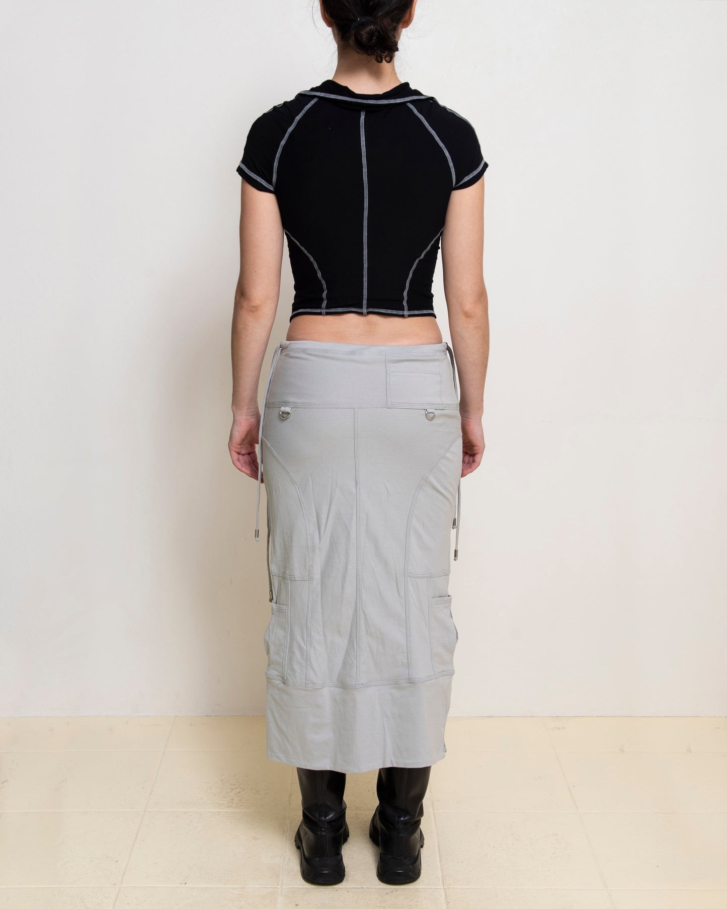 Light Grey Byte Maxi Skirt