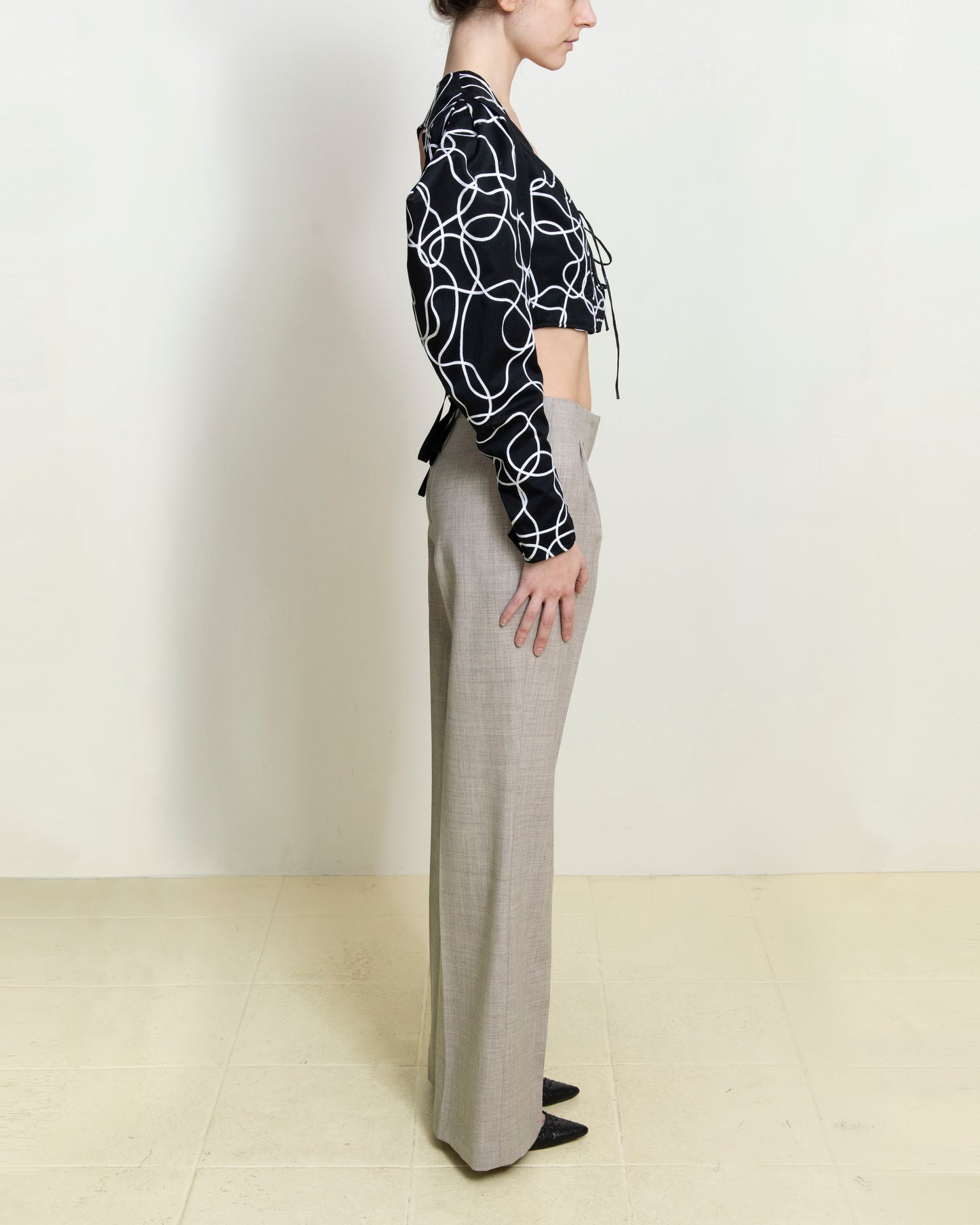 Lace Up Mutton Top