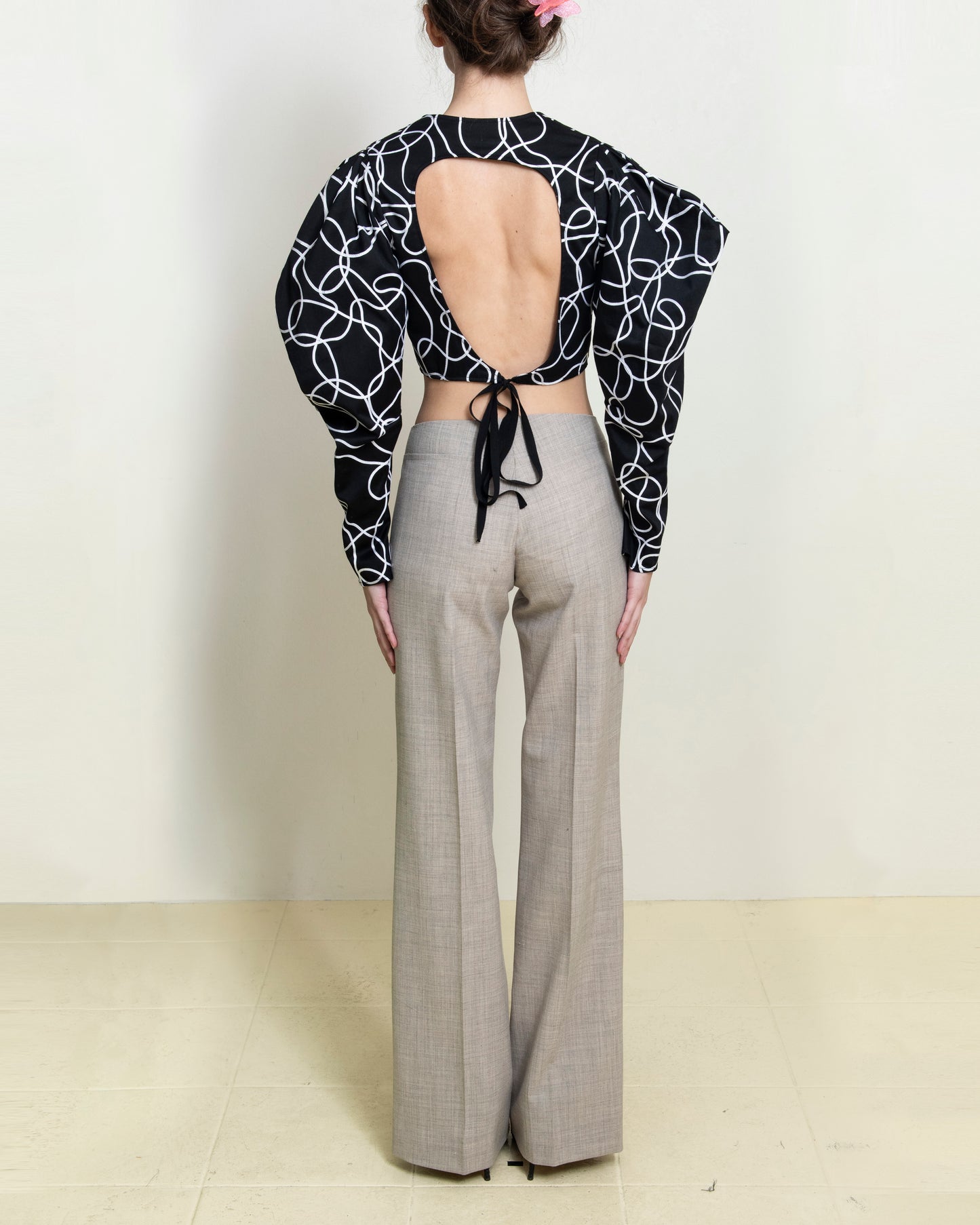 Lace Up Mutton Top