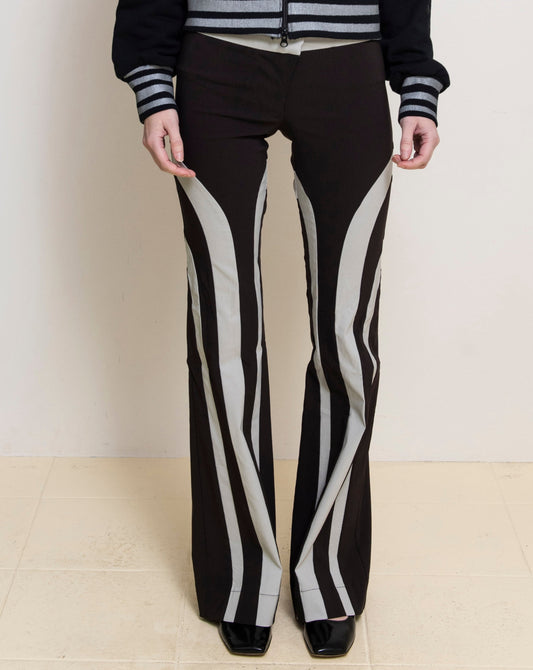Brown/Silver Spliced Pant