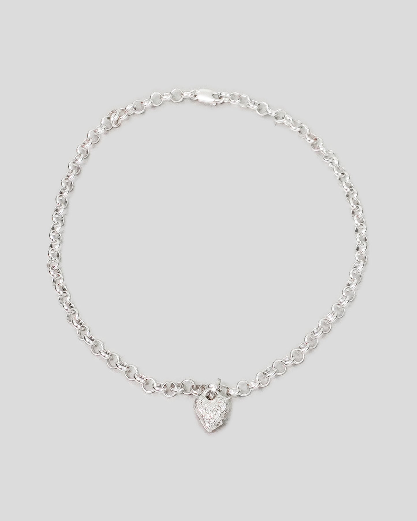 Tiny Naked Heart Locket on Belcher Chain