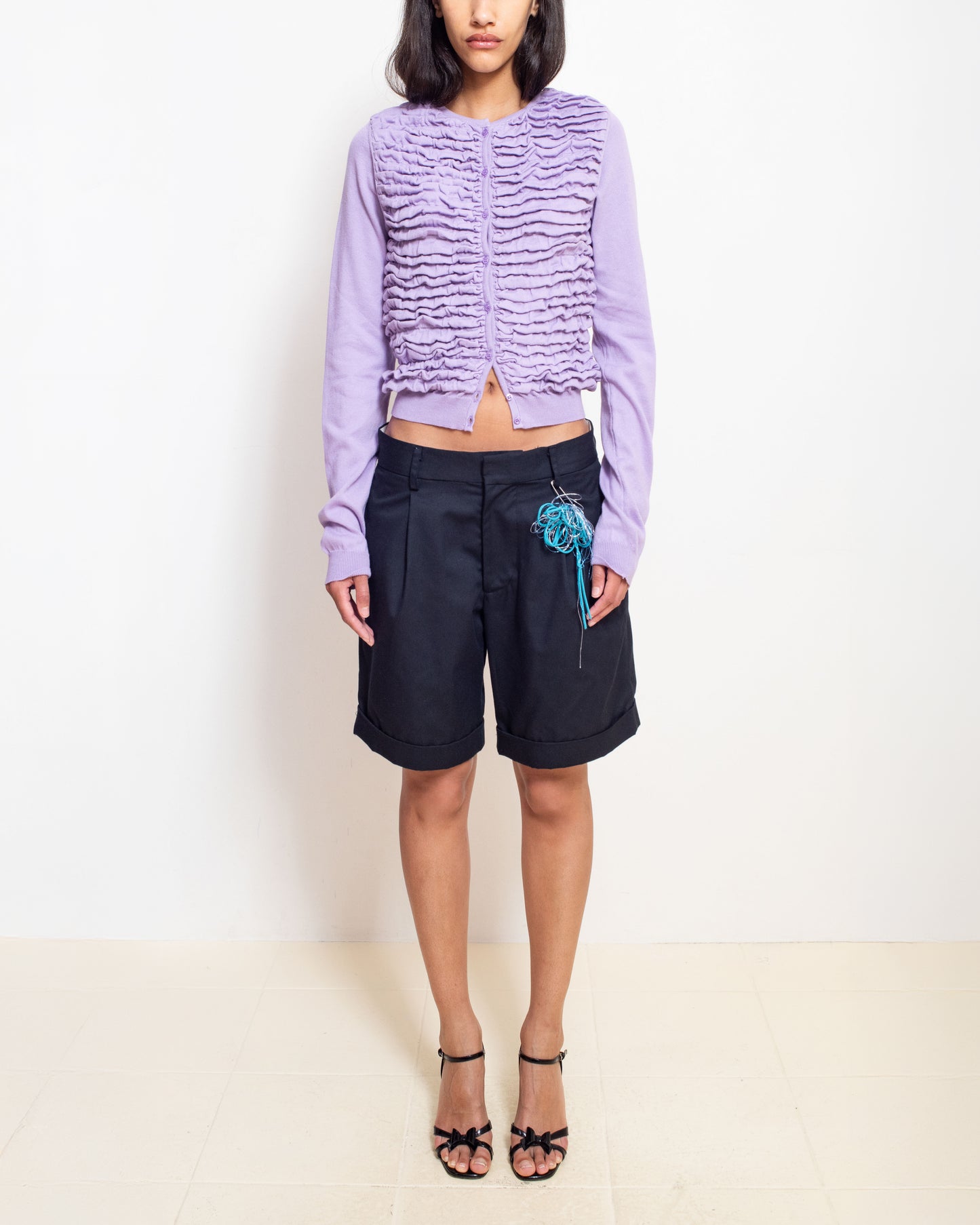 Button-Up Cardigan in Bouganville