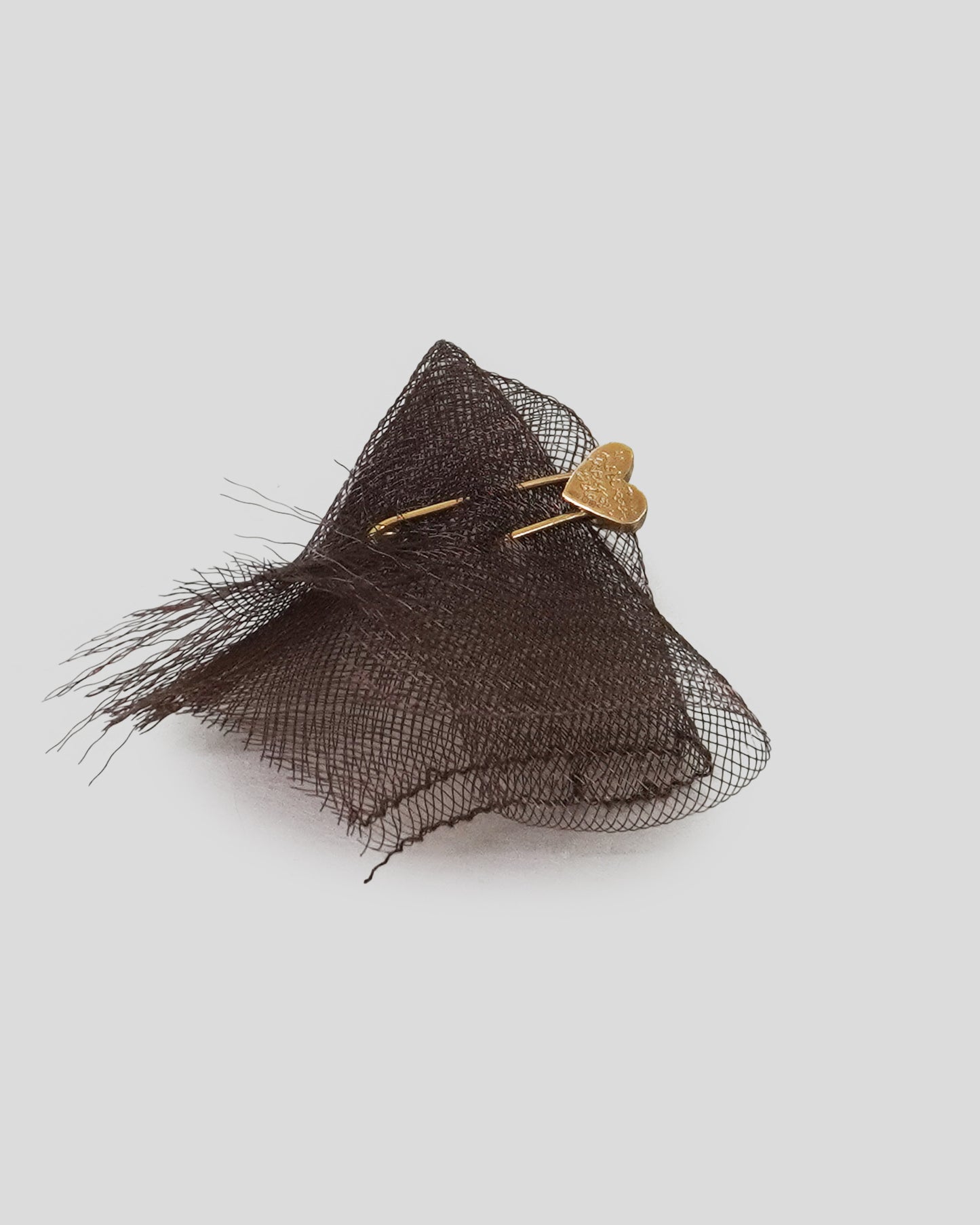 Safety Heart Pin in Gold Vermeil