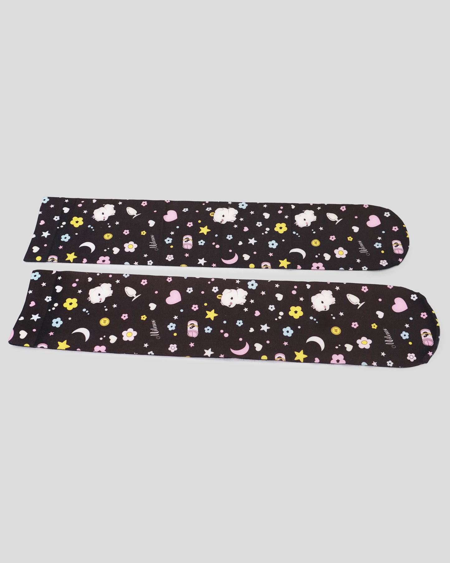 Kinky Black Printed Socks