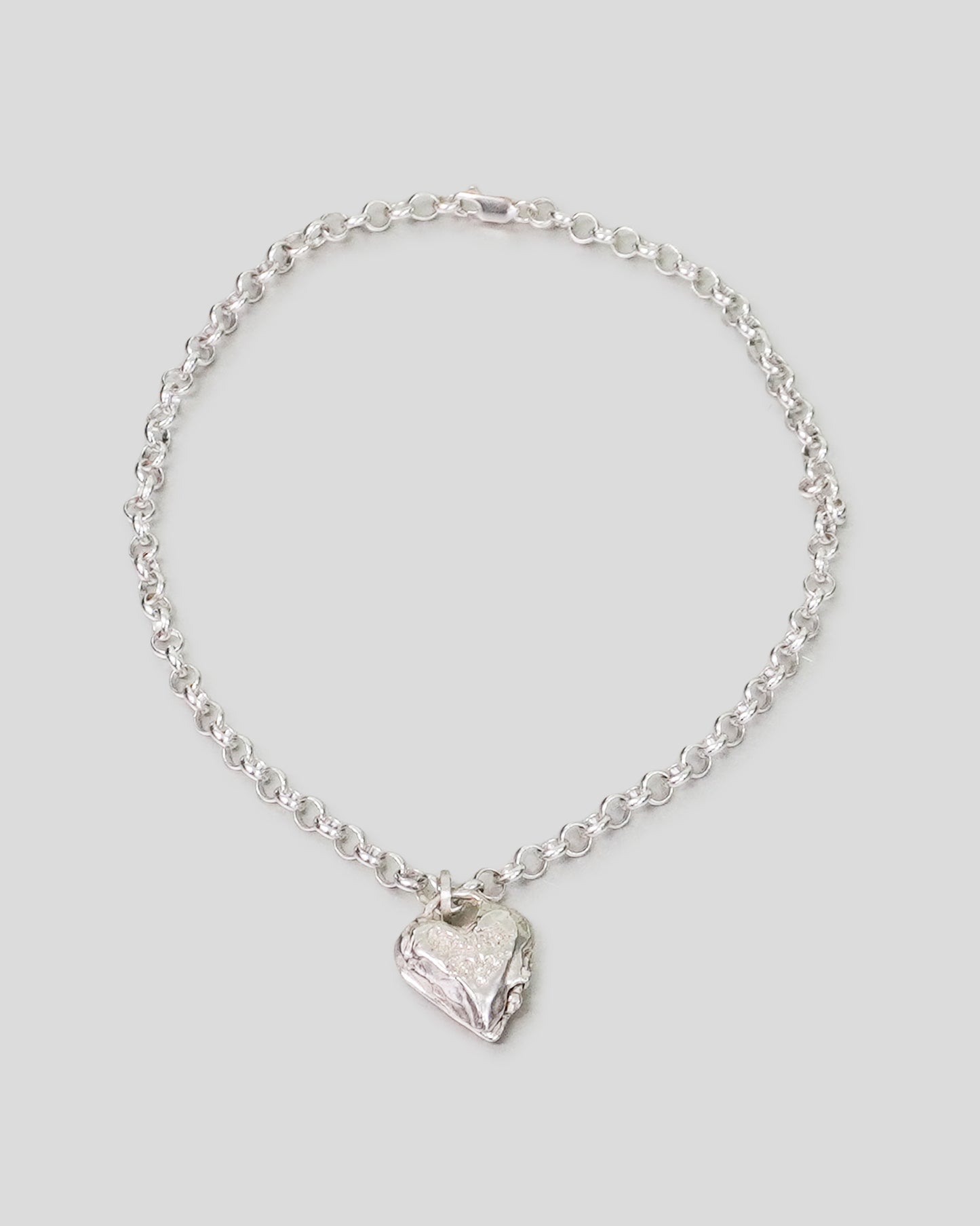 Small Naked Heart Locket on Belcher Chain