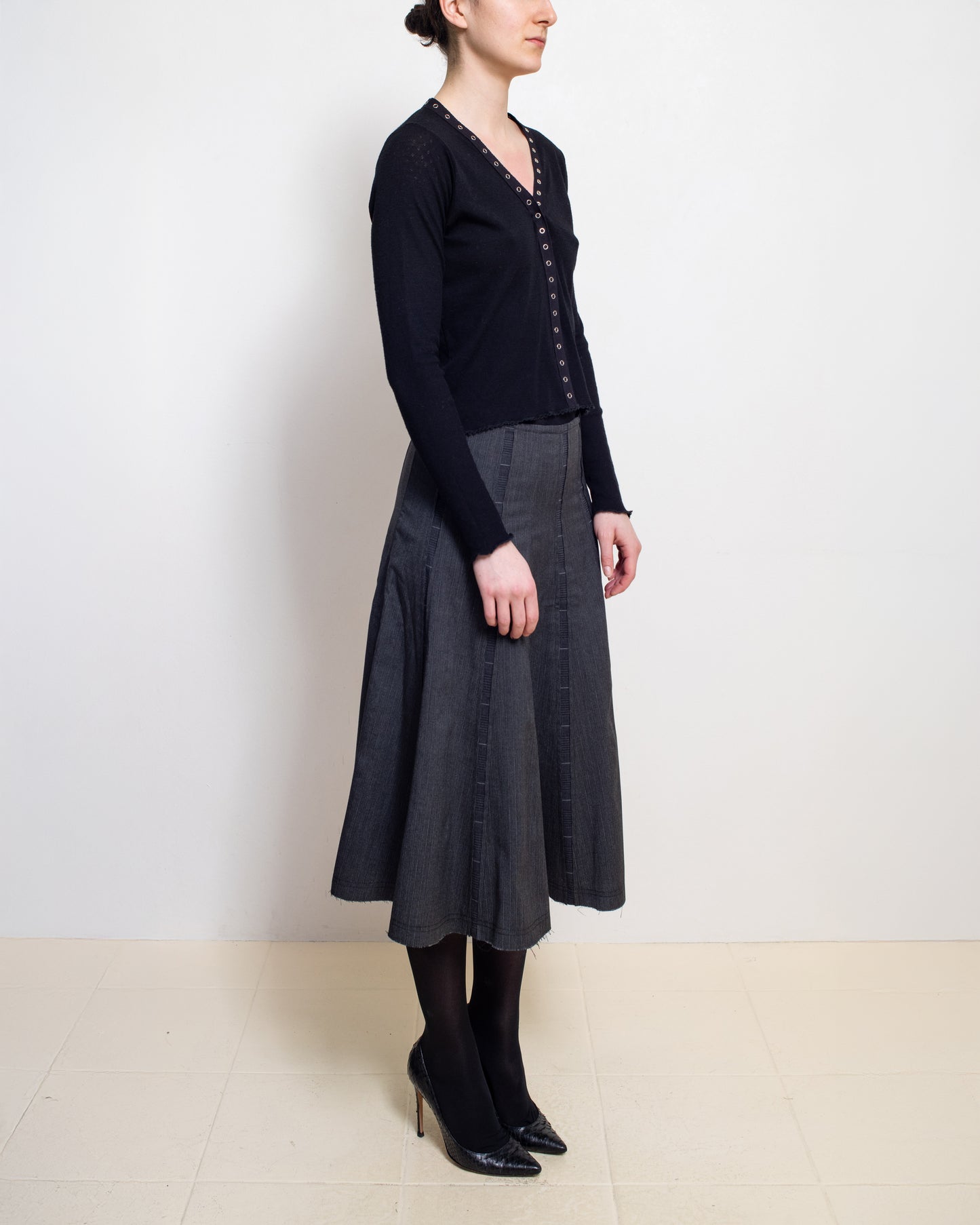 Wool Snap Cardigan