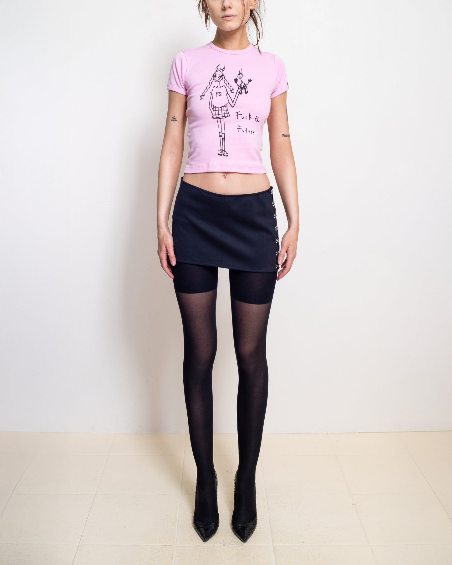 Fuck the Future Women's Original Baby Rib Tee