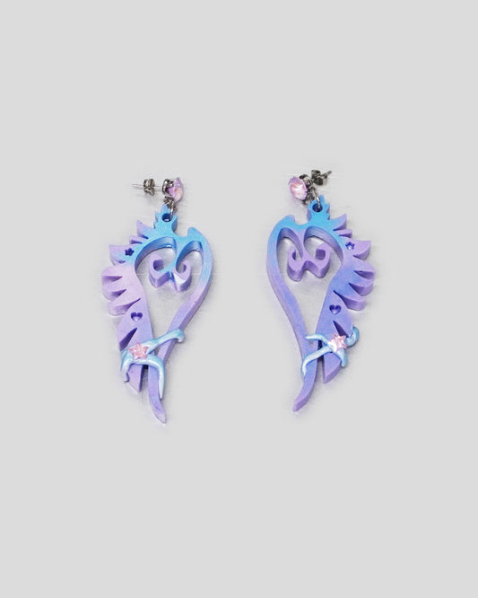 Purple Angel Wing Earrings