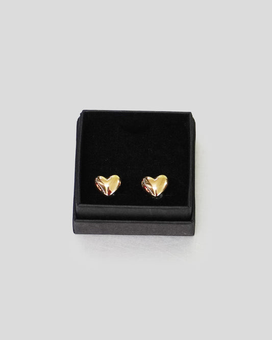 Pair of Gold Heart Earrings