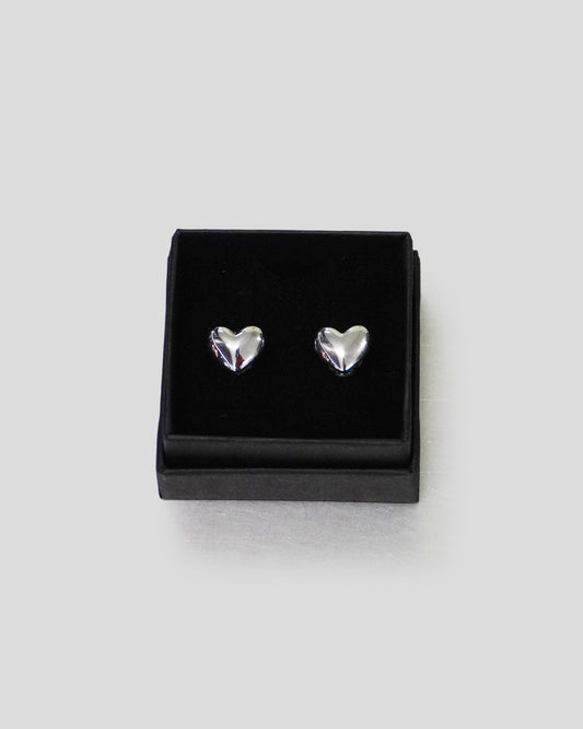 Pair of Silver Heart Earrings