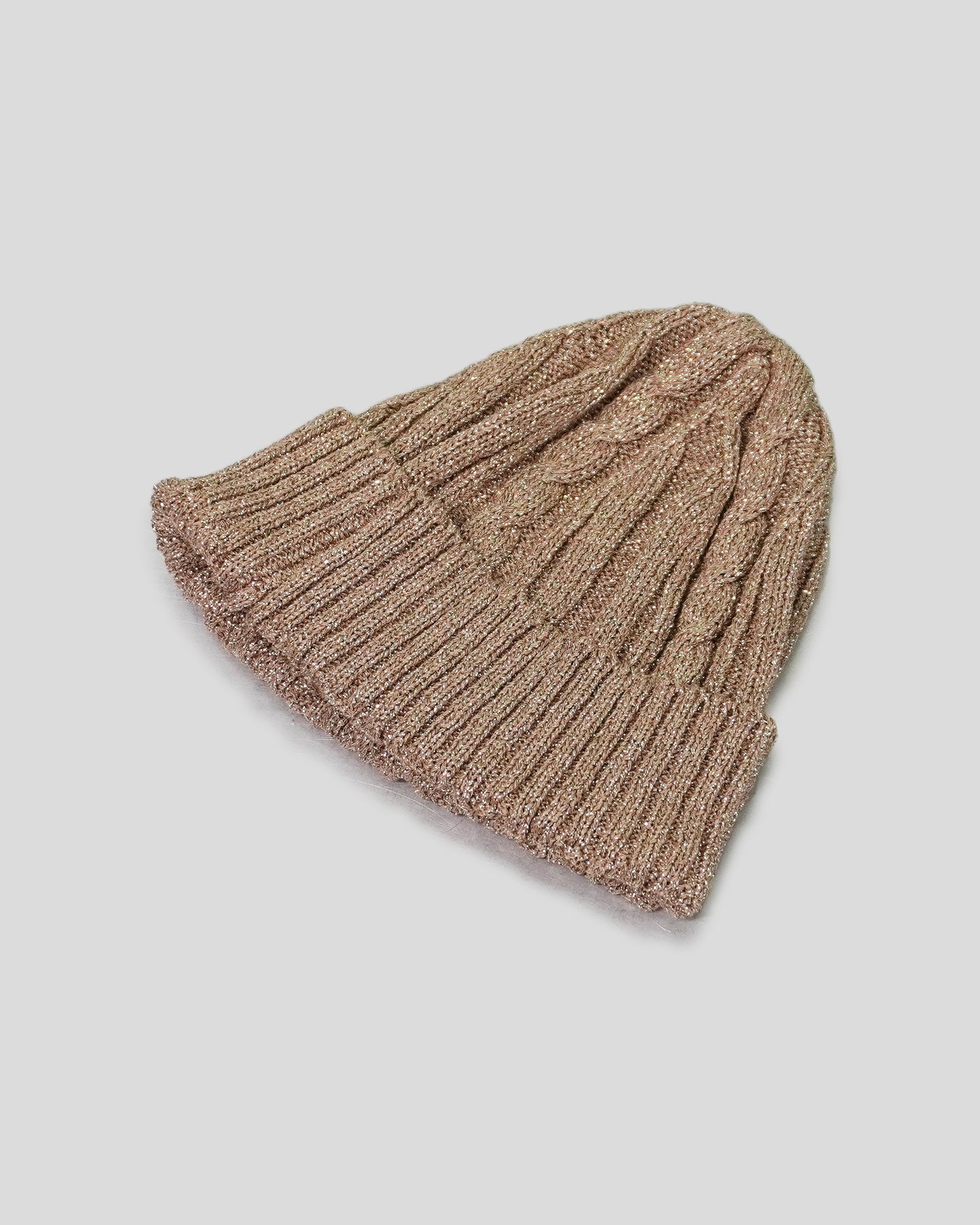 Gold Knit Beanie and Scarf