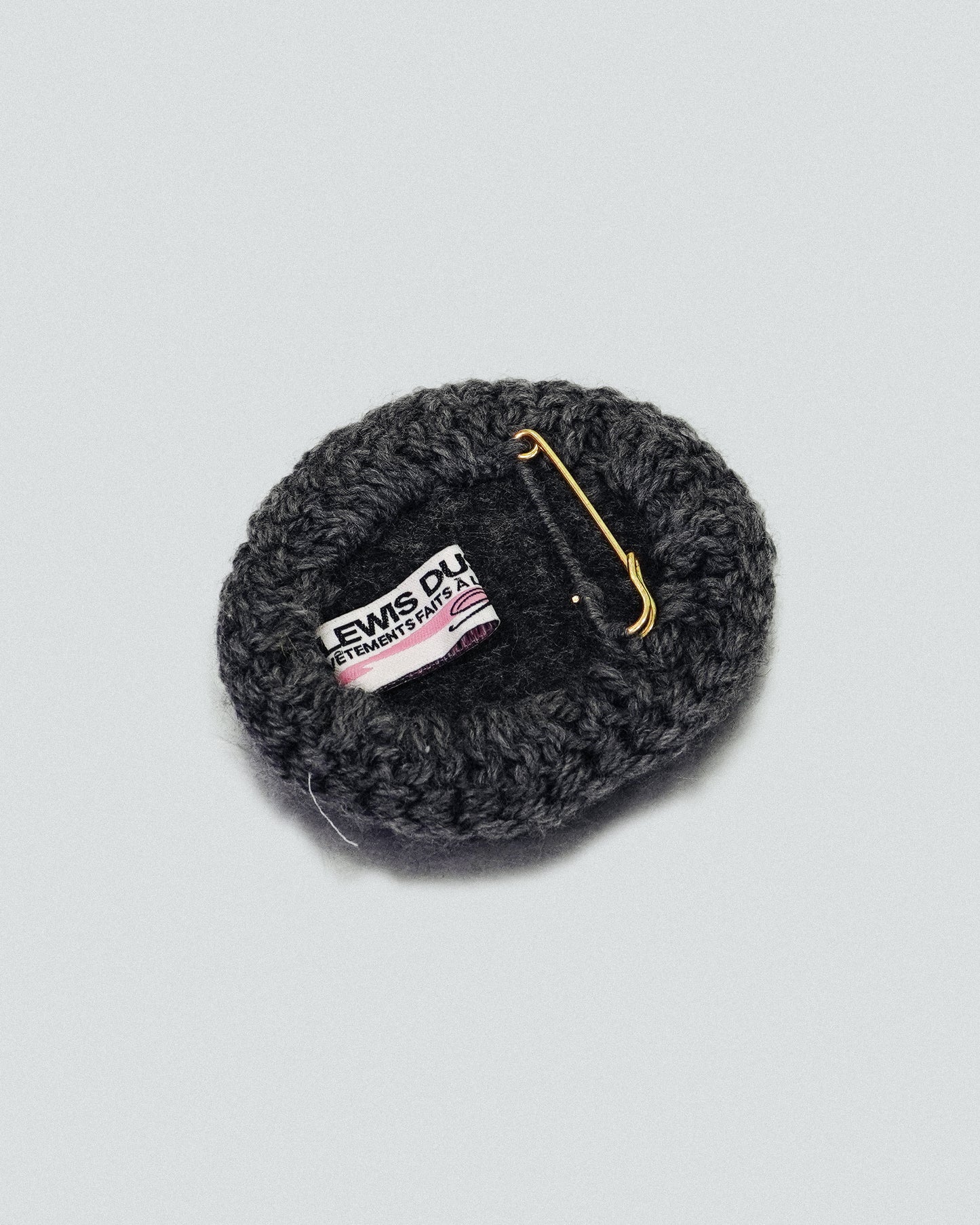 Grey Souvenir Porcelain Brooch