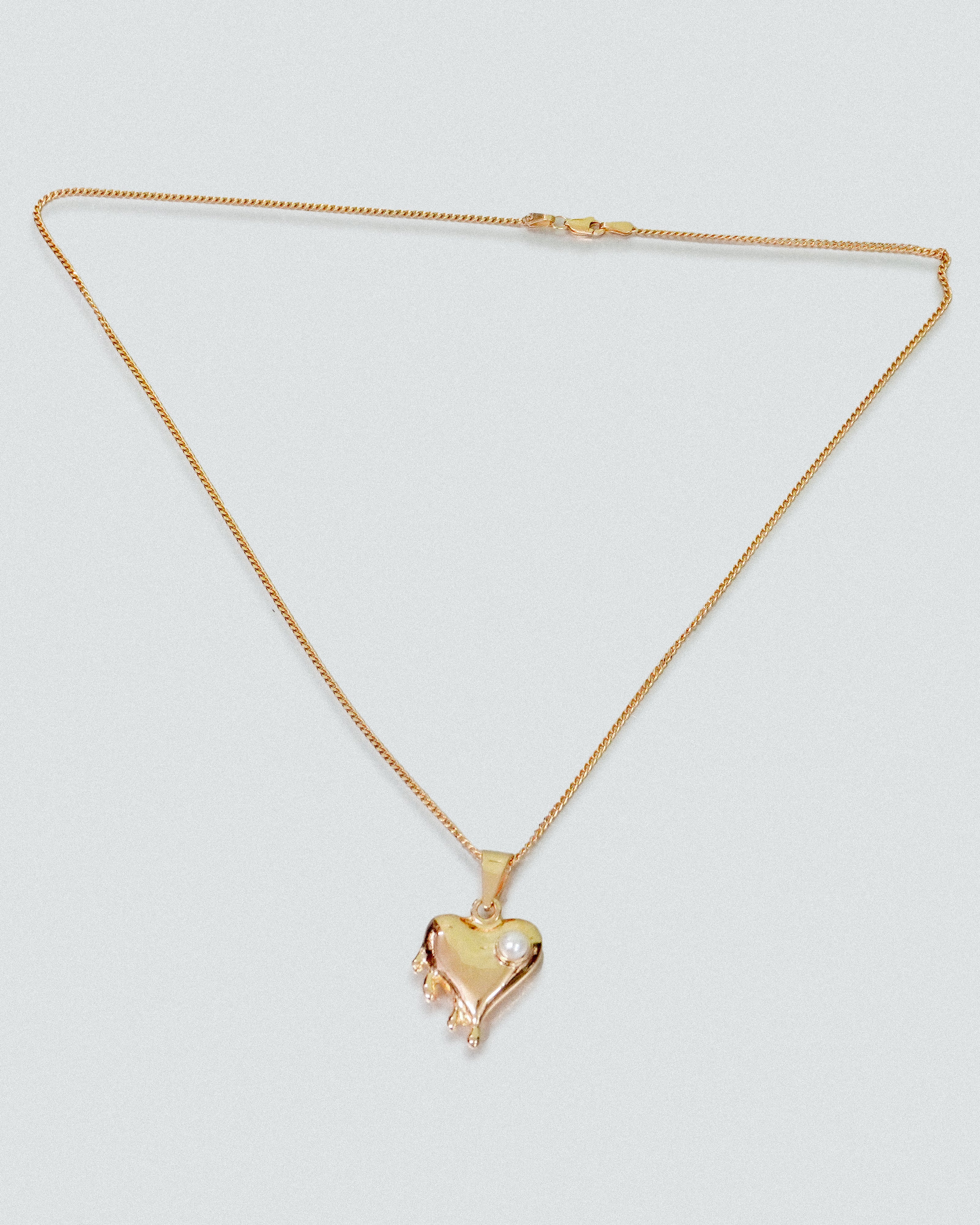 Horny Heart Chain Necklace in Gold