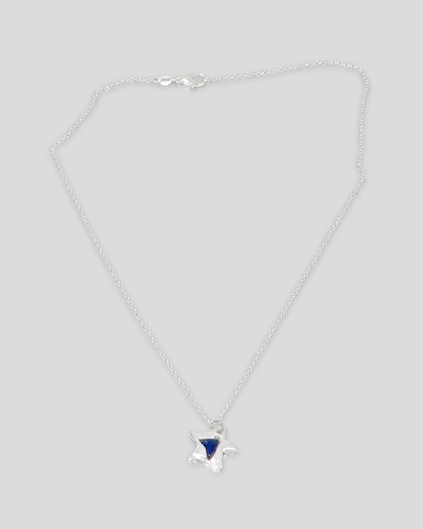 Silver Sea Glass Star Necklace / Wrap Anklet