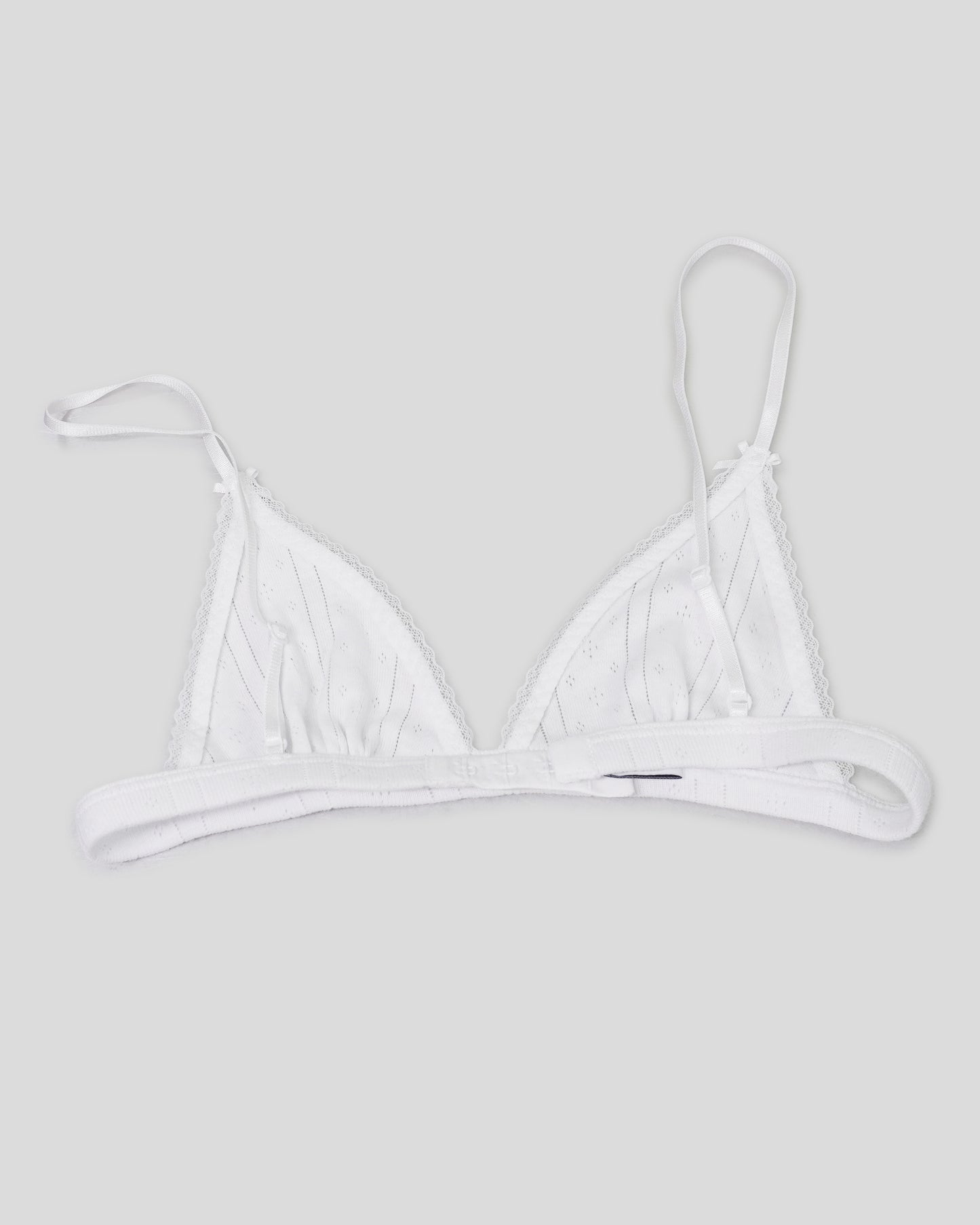 The Triangle Bralette in White