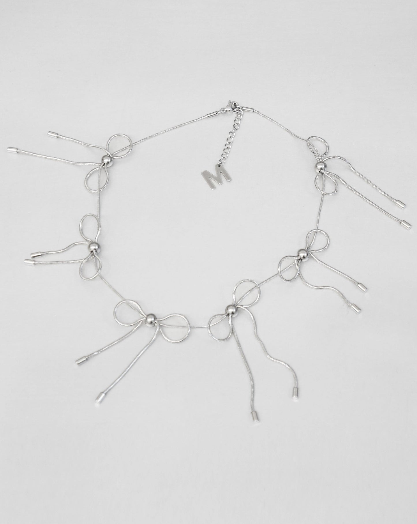Silver Bow Necklace