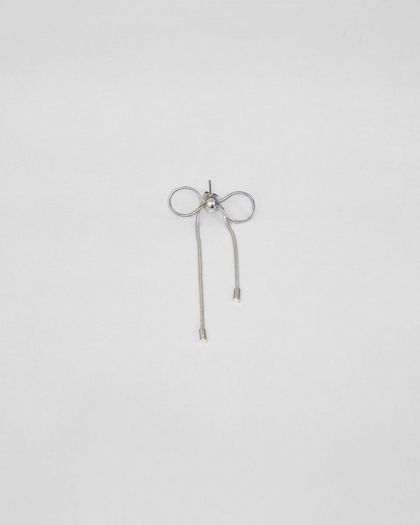 Pair of Silver Bow Earrings
