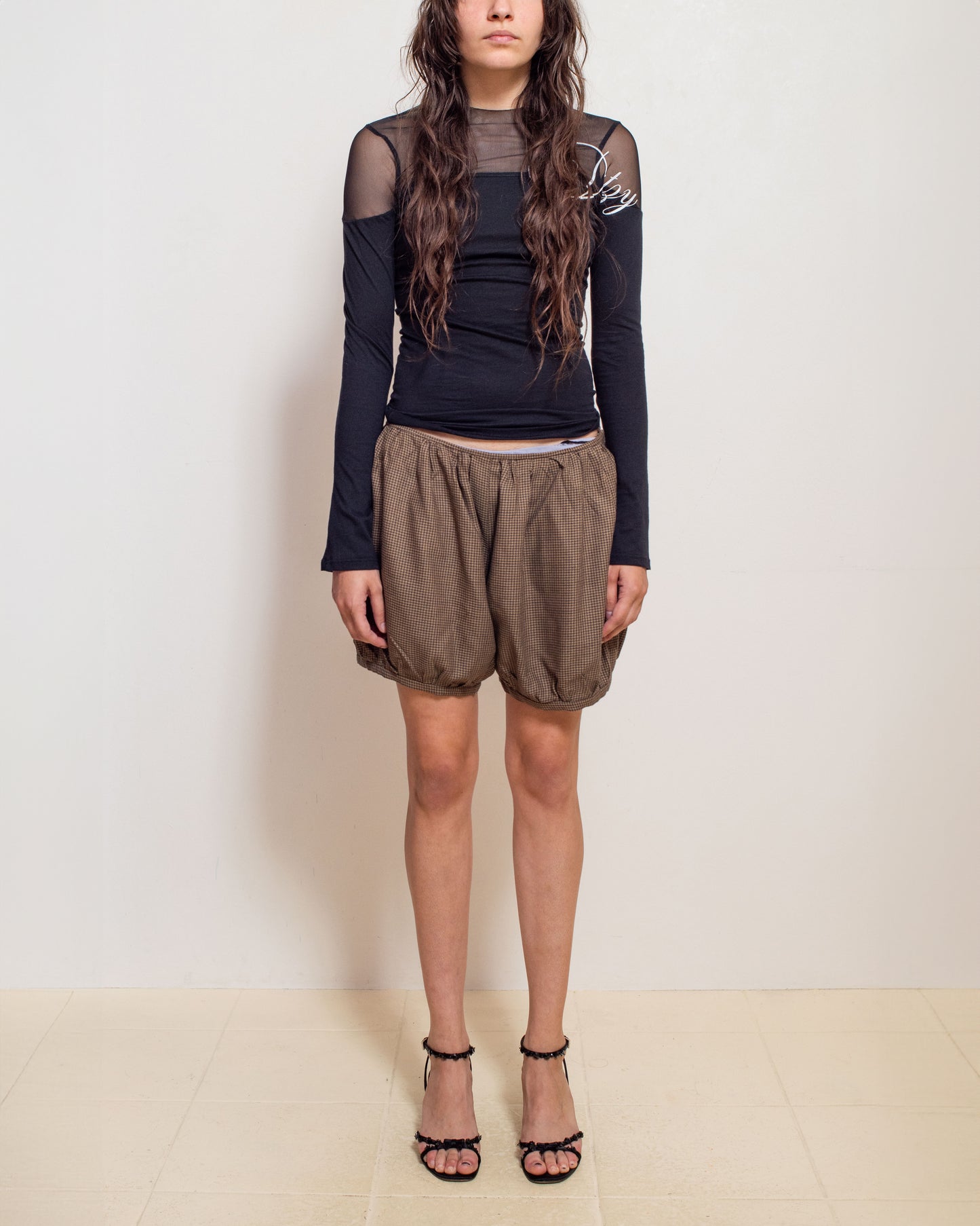 Brown Houndstooth Bloomer