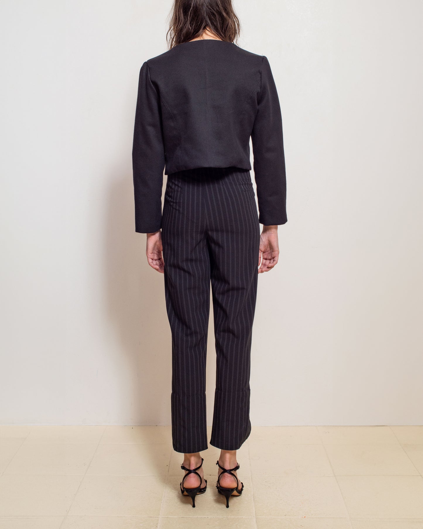 Black Asymmetrical Quilted Jacket