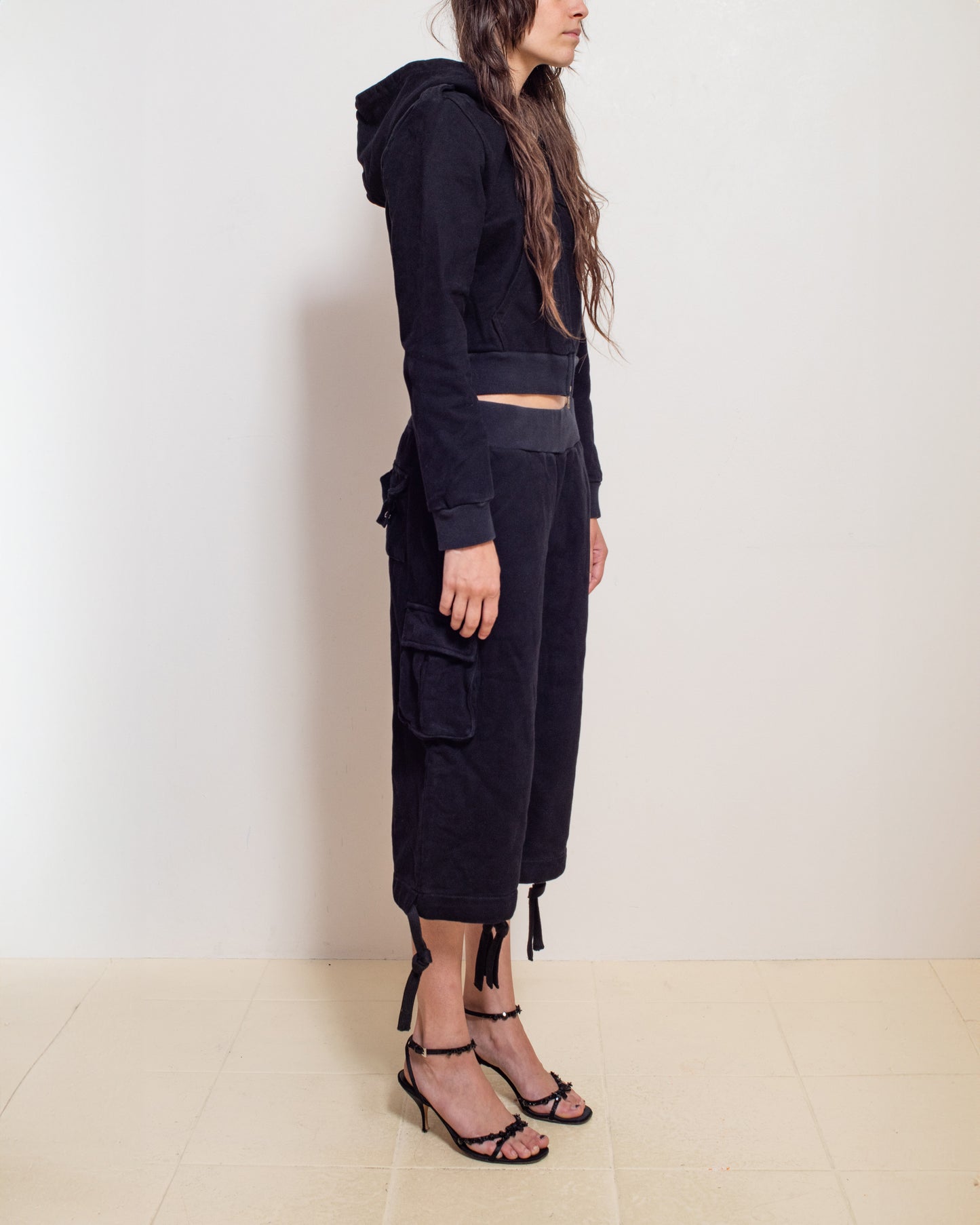 Utility Track Capris in Tactile Grey