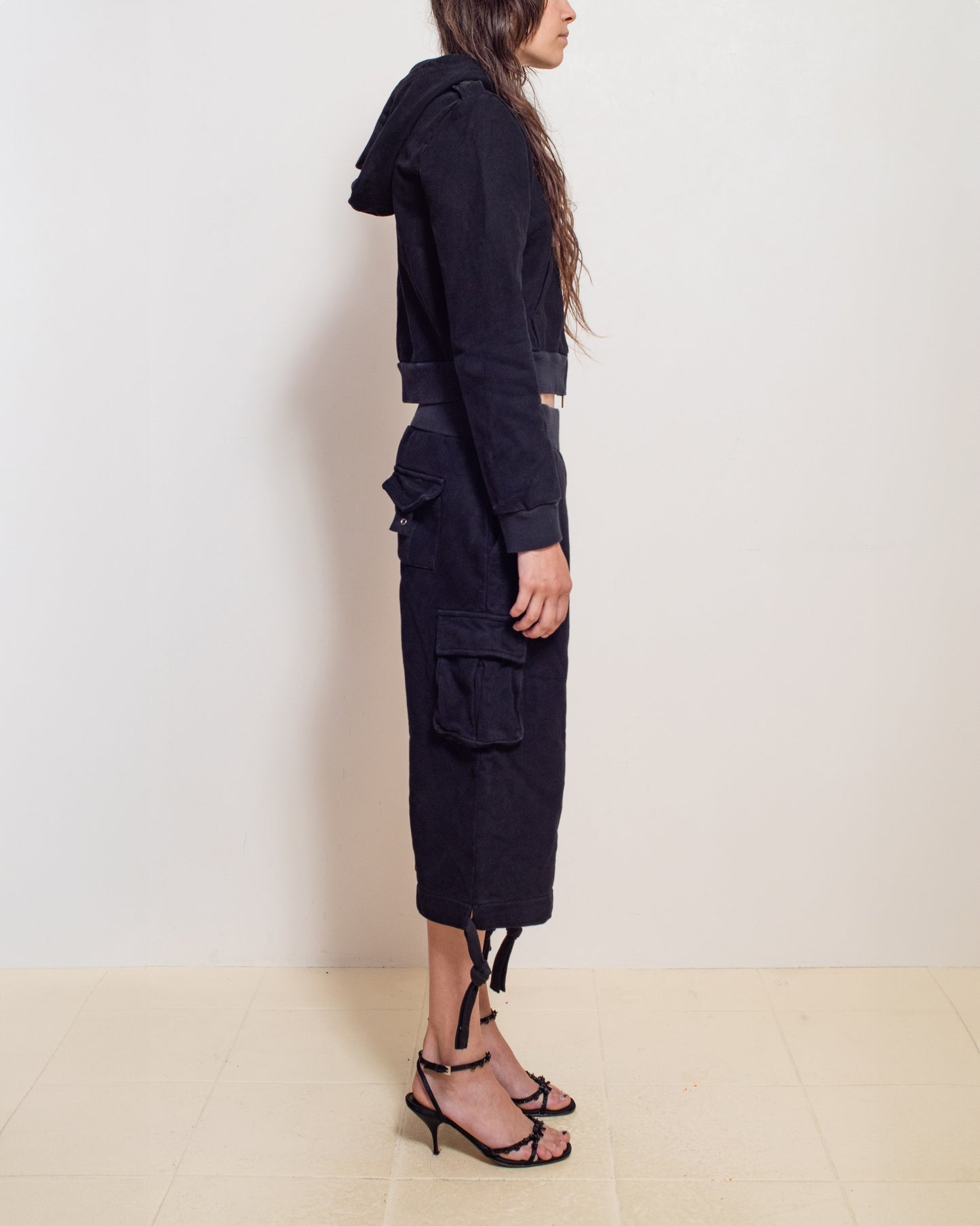 Utility Track Capris in Tactile Grey