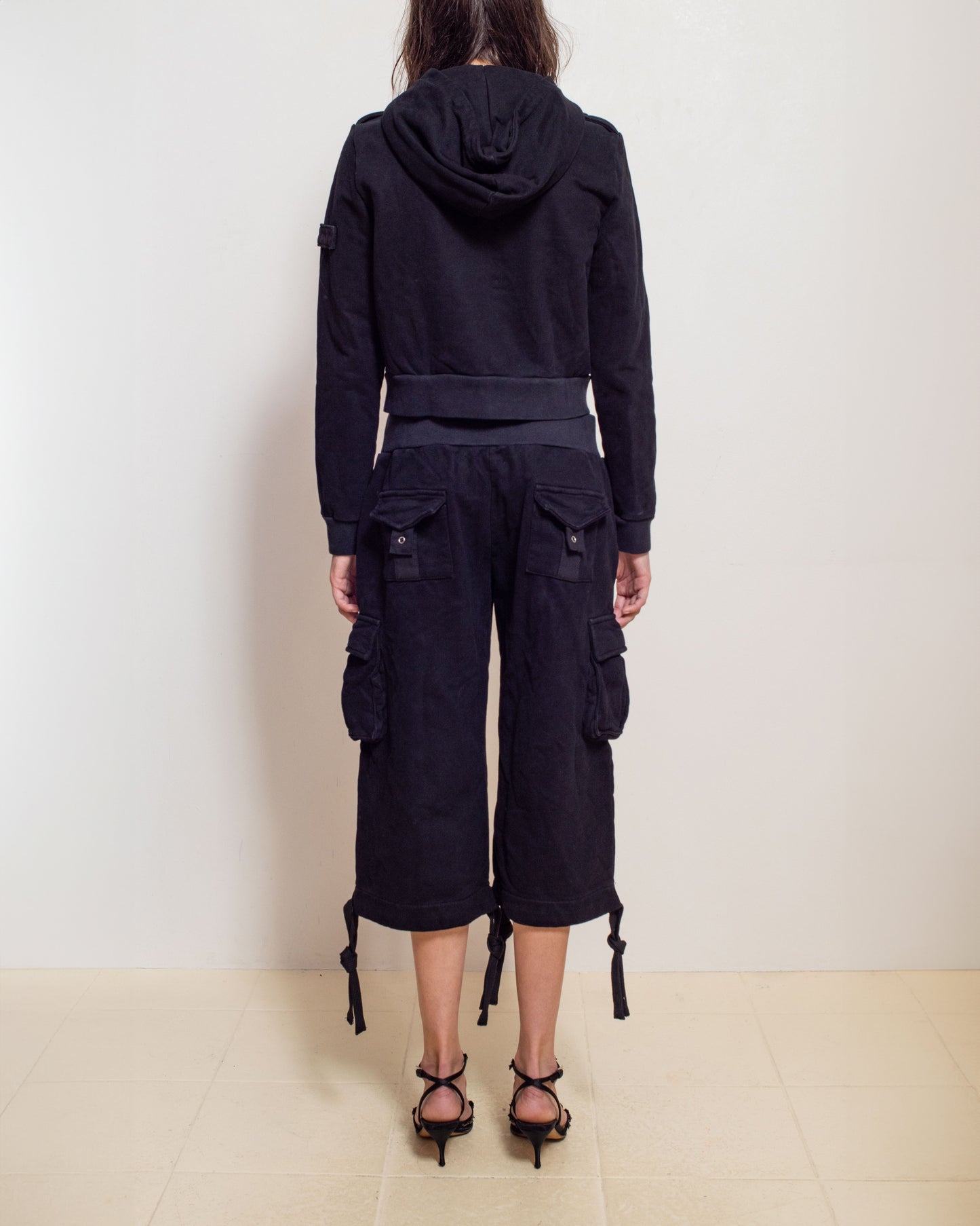 Utility Track Capris in Tactile Grey