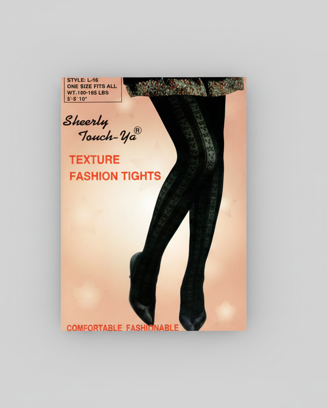 Linear Floral Texture Fashion Tights