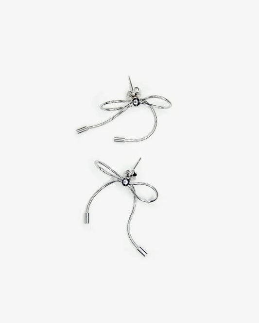 Marland Backus - Bow Earrings Silver - Sample