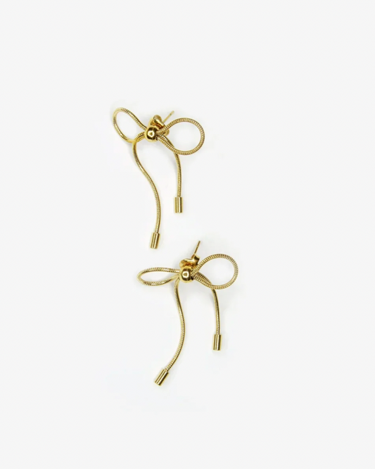Marland Backus - Bow Earrings Gold - Sample