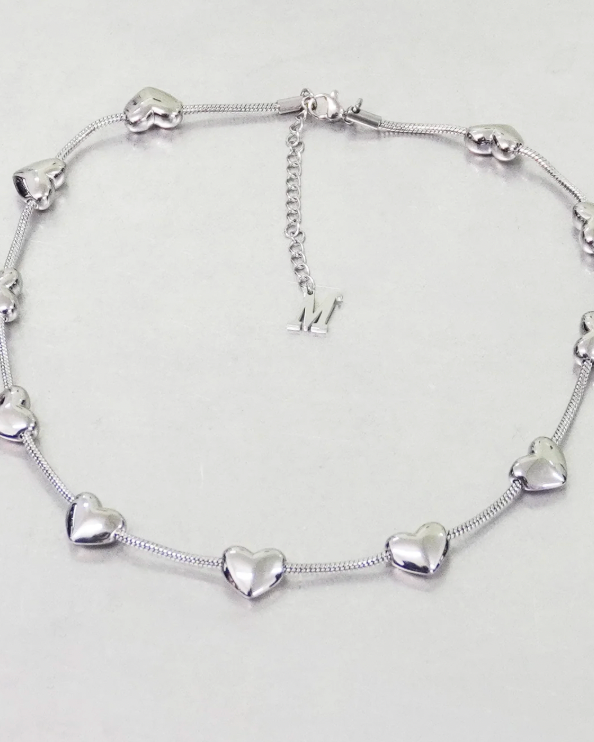 Marland Backus - lil Heart Necklace Silver - Sample