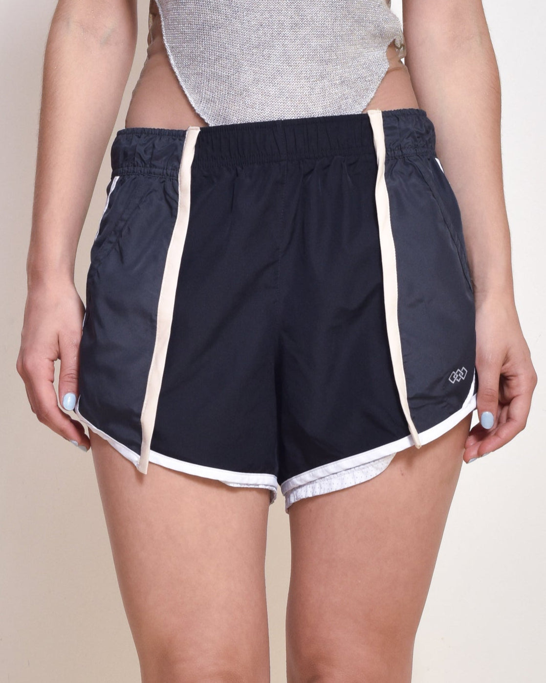 Blue + Grey Mini Split Short