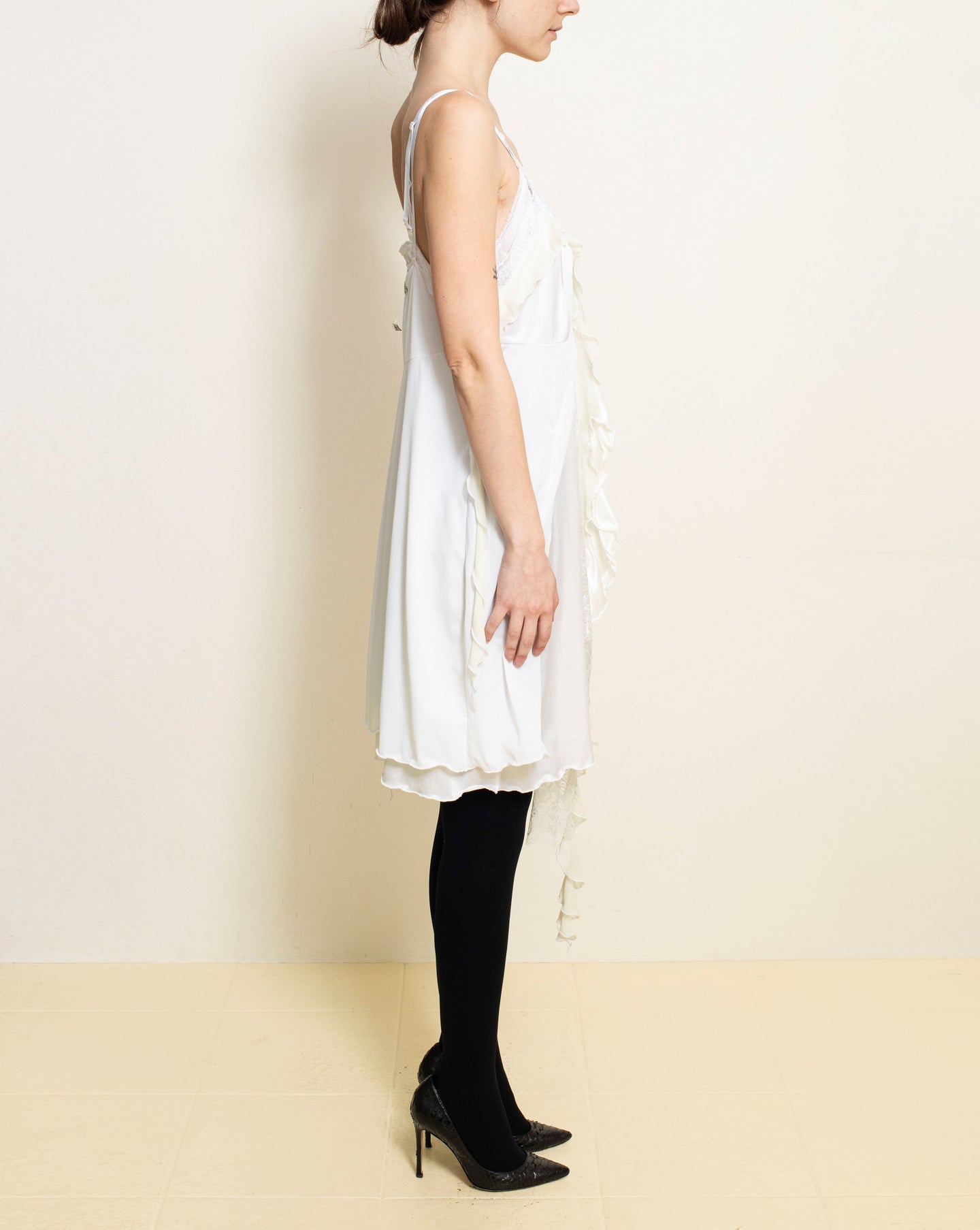 White + White Midi Angel Dress